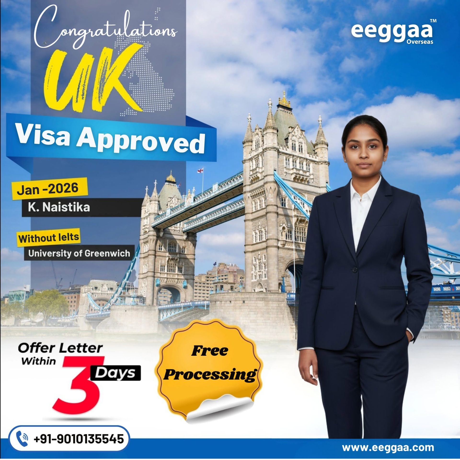 K. Naistika — UK visa approved